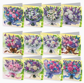 Diamond Painting 12 Stück Blumen-Rosen